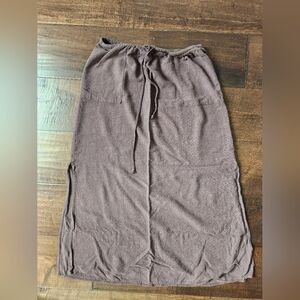 Cjla ISLA LINEN drawstring Midi Skirt